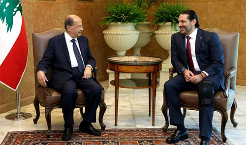 Michel Aoun con Saad Hariri